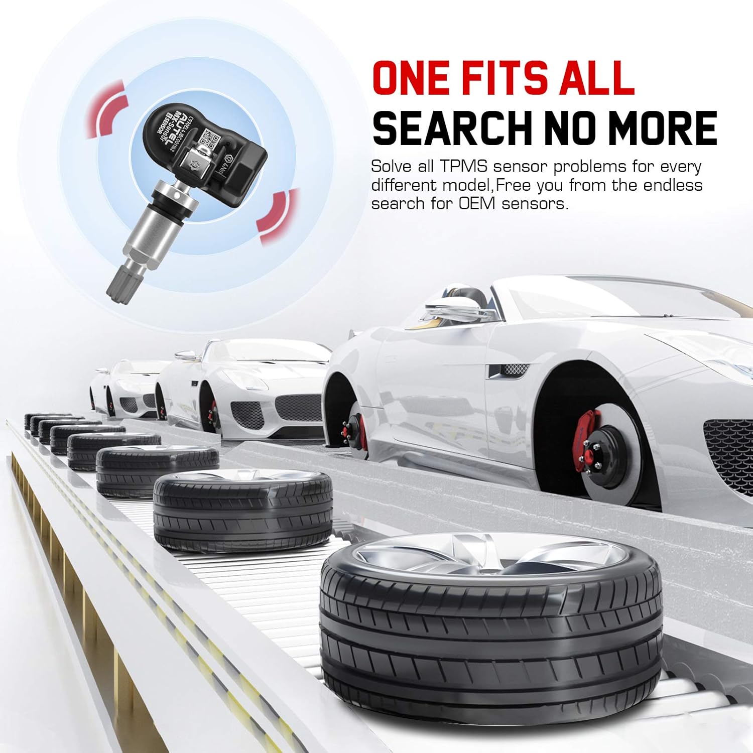 2022 Autel TPMS Relearn Tool TS408, Upgraded of TS401 Tire Pressure Monitor Sensor Programming Tool for All Cars, TPMS Reset, Sensor Activation, Program for Autel MX-Sensors without OBD2 Cable