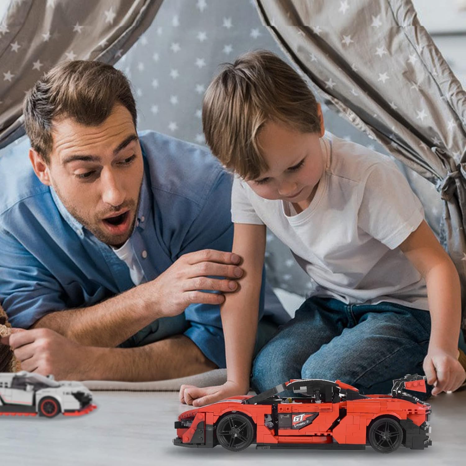 Mould King Creator Car Senna Building Toys, 1:12 Scale Collectible Toy Building Sets to Build and Display, Recreation of Endurance Racing Car Building Kits for Kids 8+ and Adults. (1182 Pieces)