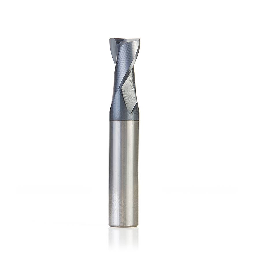 Amana Tool 51468 Solid Carbide Spiral for Steel u0026 Stainless Steel with AlTiN Coating 2-Flute x 1/2 D x 3/4 CH x 1/2 SHK x 3
