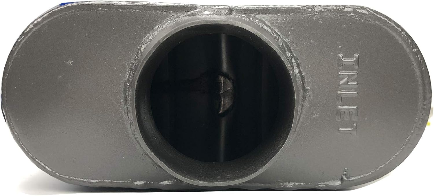 Pair of Single Chamber Performance Race Muffler 3" Center / Center Universal Steel Muffler (3 Inch) Pack of 2