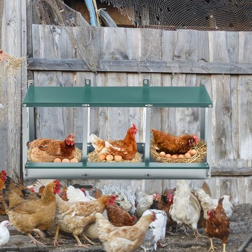 3-Tier Large Wooden Chicken Coop for 8-10 Chickens,Outdoor Walk-in Chicken Coop House with Run&Nesting Boxes,Hen House Poultry Pet Habitat Hutch Cage W/Pull Out Trays&Wire Fencing(95"×80"×83")