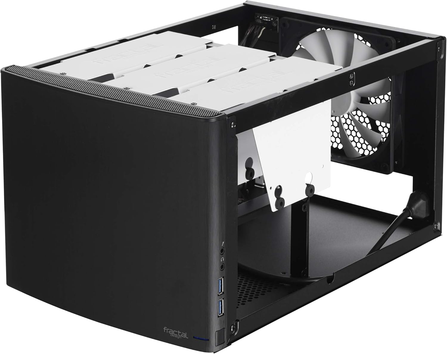 Fractal Design Node 304 - Black - Mini Cube Compact Computer Case - Small Form Factor - Mini ITX – Mitx - High Airflow - Modular Interior - 3X Silent R2 120mm Fans Included - USB 3.0