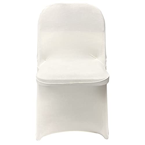 HAINARverS Folding Chair Covers,100PCS Upgrade Universal Fitted Stretch Spandex Chair Cover Protector for Wedding,Party,Banquet, Celebration (Black, 100 PCS)