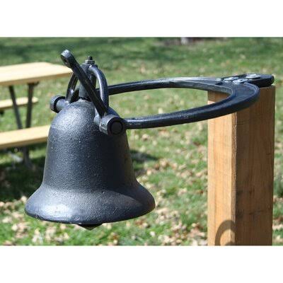 Barreras Cast Iron Farm Bell Fleur De Lis Living