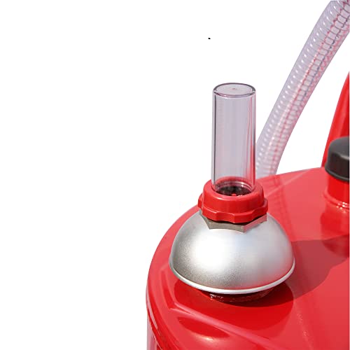 PartsFlow 35 Gallon Gas Caddy Fuel Tank Gasoline container Diesel portable gas tank w/pump Rolling & Solid Rubber Wheels for Weeder,Snow blower,Pickup truck,ATV,Water Scooter,Yacht,UTV,Motorcycle