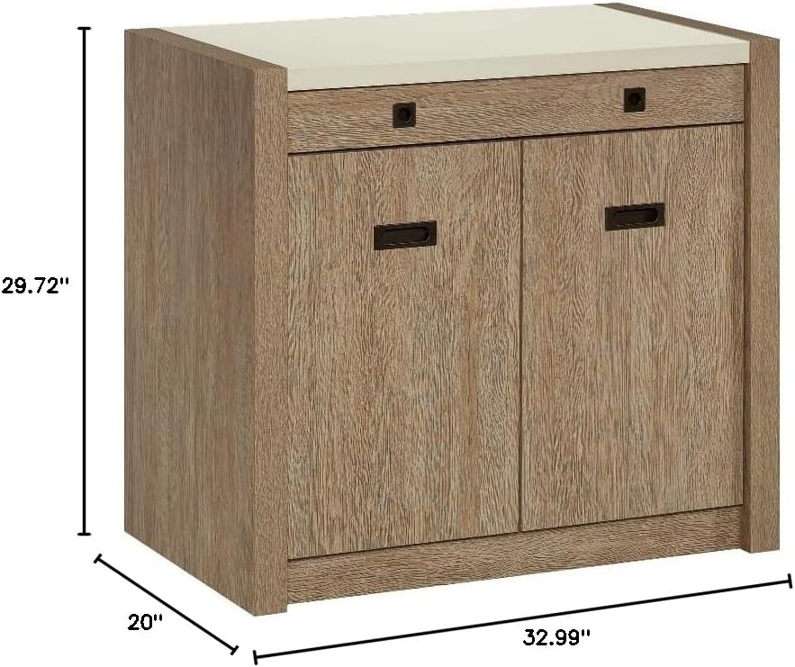 Sauder Dixon City Engineered Wood Library Base in Brushed Oak Finish