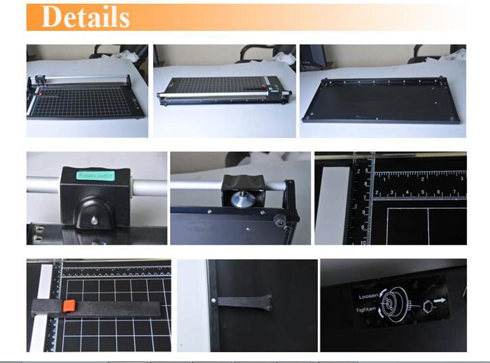 CALCA 24 Inch Precision Rotary Paper Cutter Paper Trimmer 24 inch Manual Sharp Photo Paper Trimmer and Cutters