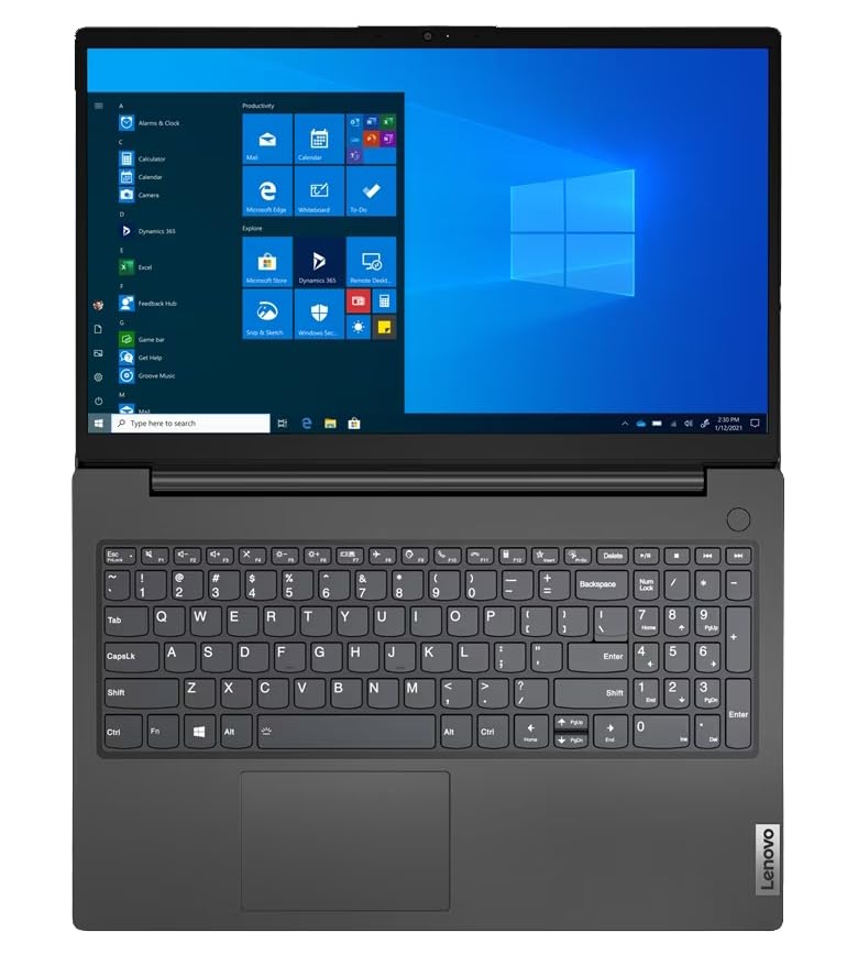 Lenovo V15 G2 Laptop, 15.6" FHD Display, Free Microsoft Office 2021 with Lifetime License, Dual-core Intel Celeron N4500, 8GB RAM, 256GB SSD, Ethernet, 6.5 Hours Battery Life, Windows 11 Pro, Black