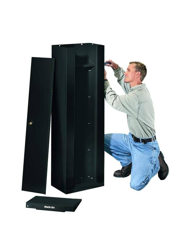 Stack on 8-Gun Ready to Assemble Security Cabinet Black