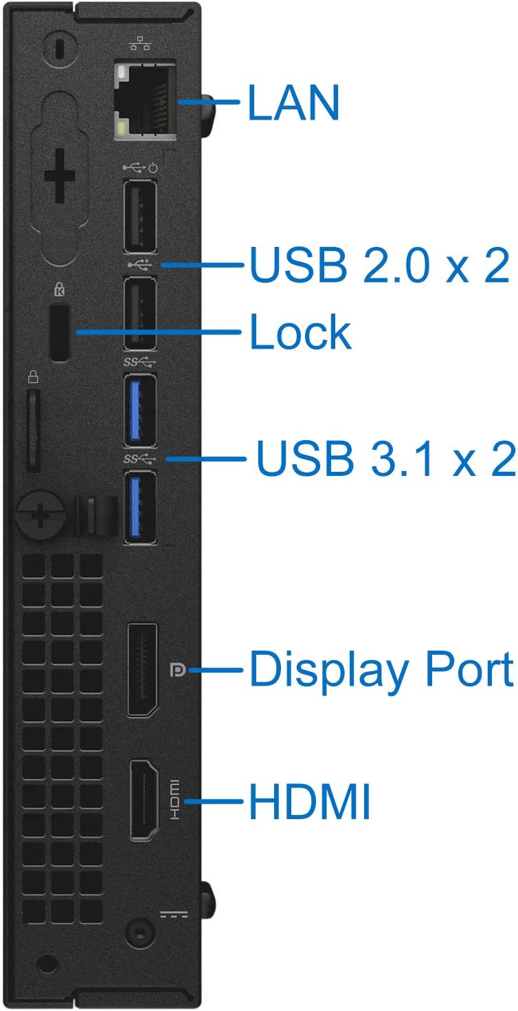 Dell OptiPlex 3050 Micro Desktop Computer, Intel Core i5-7500T Upto 3.3GHz 8GB RAM, 512GB SSD, AC Wi-Fi, Bluetooth, DisplayPort, HDMI - Windows 10 Pro (Renewed)