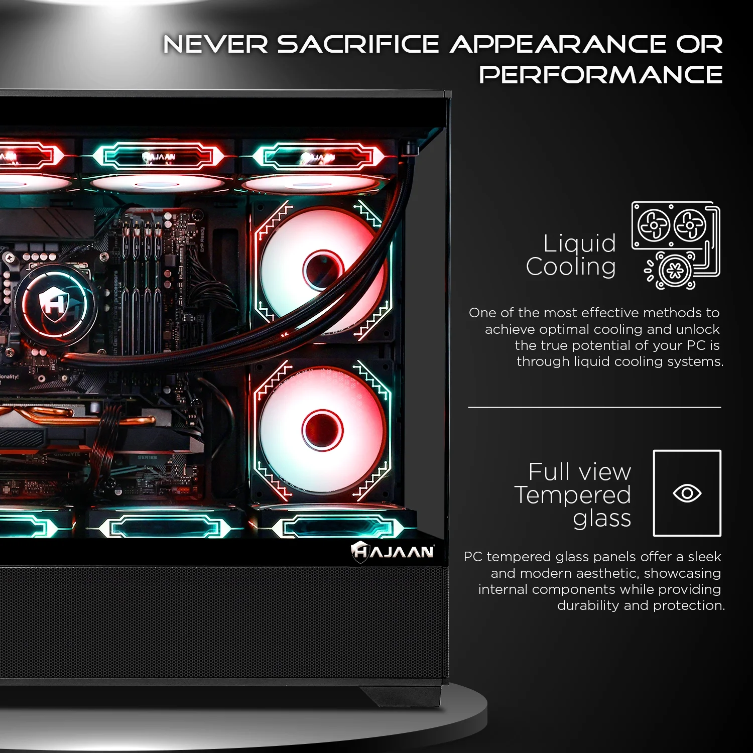 HAJAAN SuperX Gaming PC – Liquid Cooled - Intel i9 12900K - GeForce RTX 3060 12GB - 32GB DDR4 - 2TB NVMe SSD - Windows 11 Pro - WiFi - Bluetooth - Mechanical Keyboard Mouse