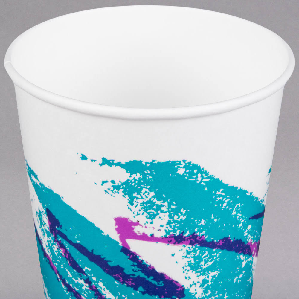 Dart Solo Paper Cup, Jazz Print, 12 oz