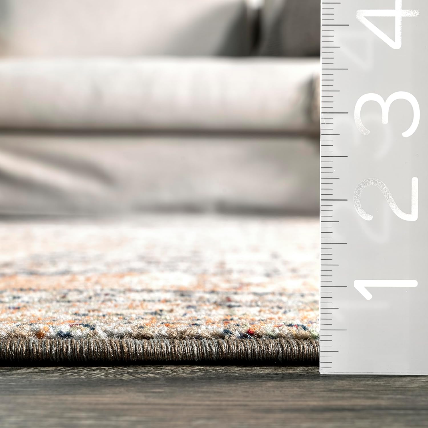 nuLOOM Fringed Performance Indoor Area Rug, Power Loomed, Easy Clean, Durable, Non-Shed, 12' x 16', Charvi