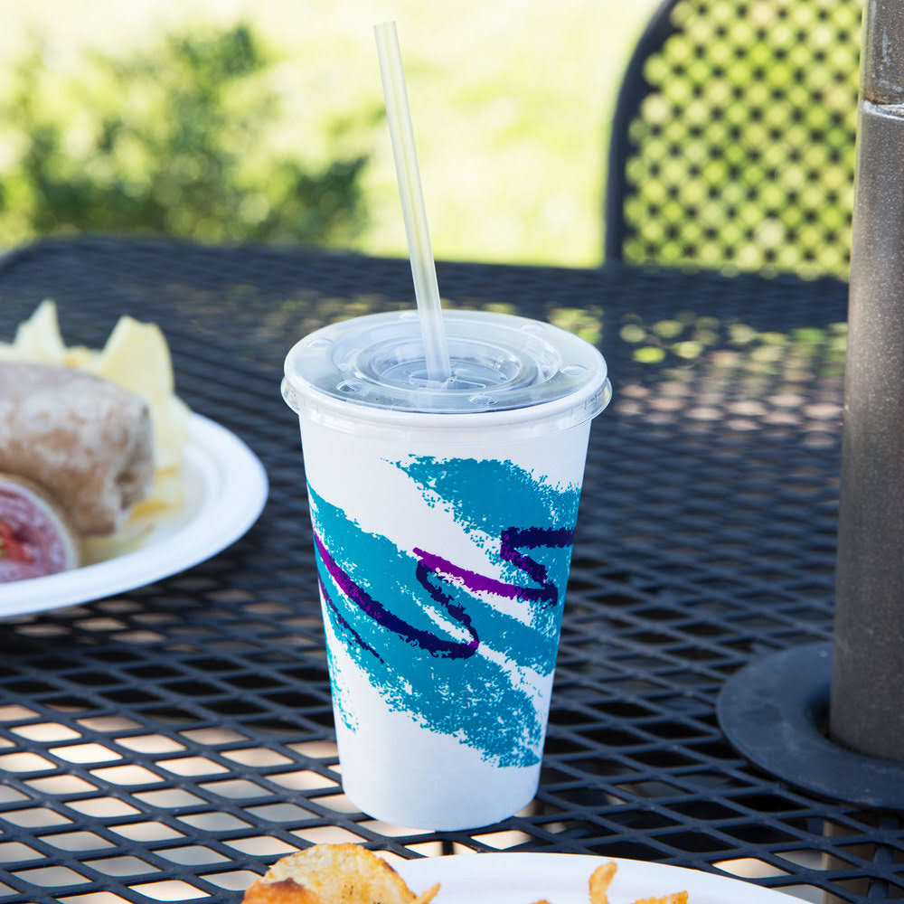 Dart Solo Paper Cup, Jazz Print, 12 oz