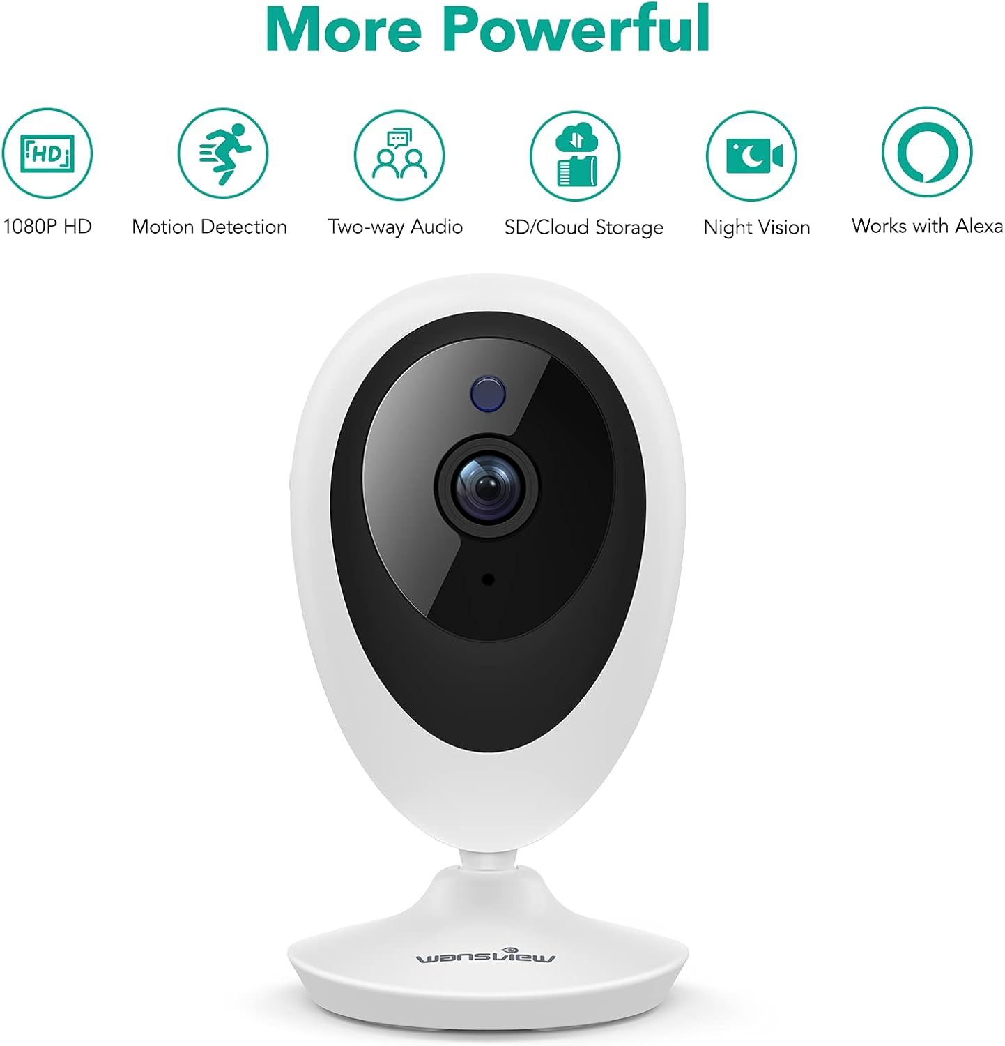 Indoor Security Camera 4pcs, Wansview 1080PHD WiFi Indoor Camera, Baby Camera, Baby Monitor, Pet Camera, with Motion Detection Two-Way Audio Night Vision, Works with Alexa