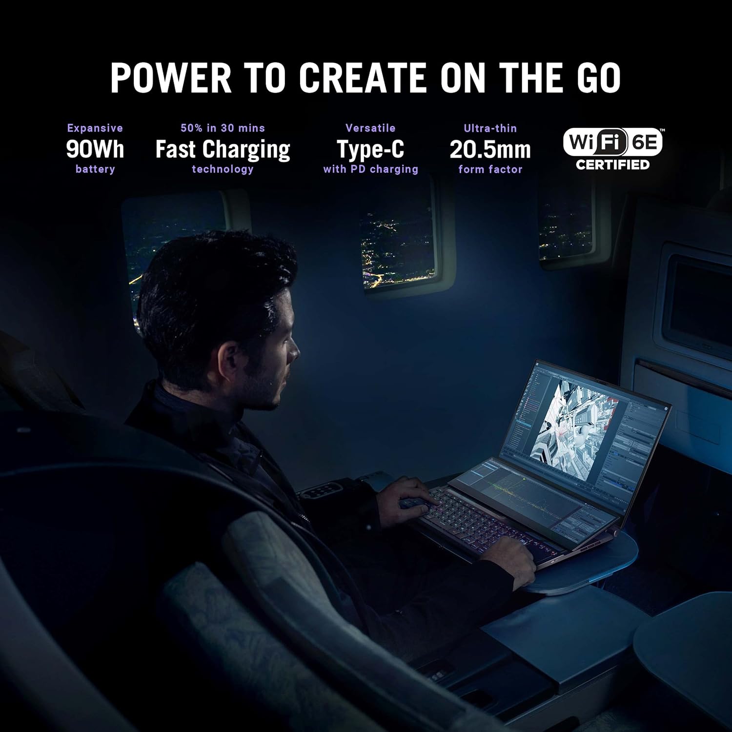 ASUS ROG Zephyrus Duo 16 (2022) Gaming Laptop, 16” 165Hz ROG Nebula HDR QHD 16:10 Display, NVIDIA GeForce RTX 3070 Ti, AMD Ryzen 9 6900HX, 32GB DDR5, 1TB SSD, Windows 11, GX650RW-XS96,Black (Renewed)