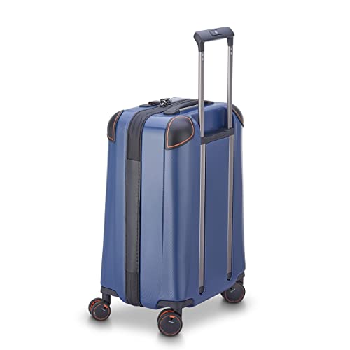 DELSEY Paris Cactus Hardside Luggage with Spinner Wheels, White/Blue, Carry-On 19 Inch