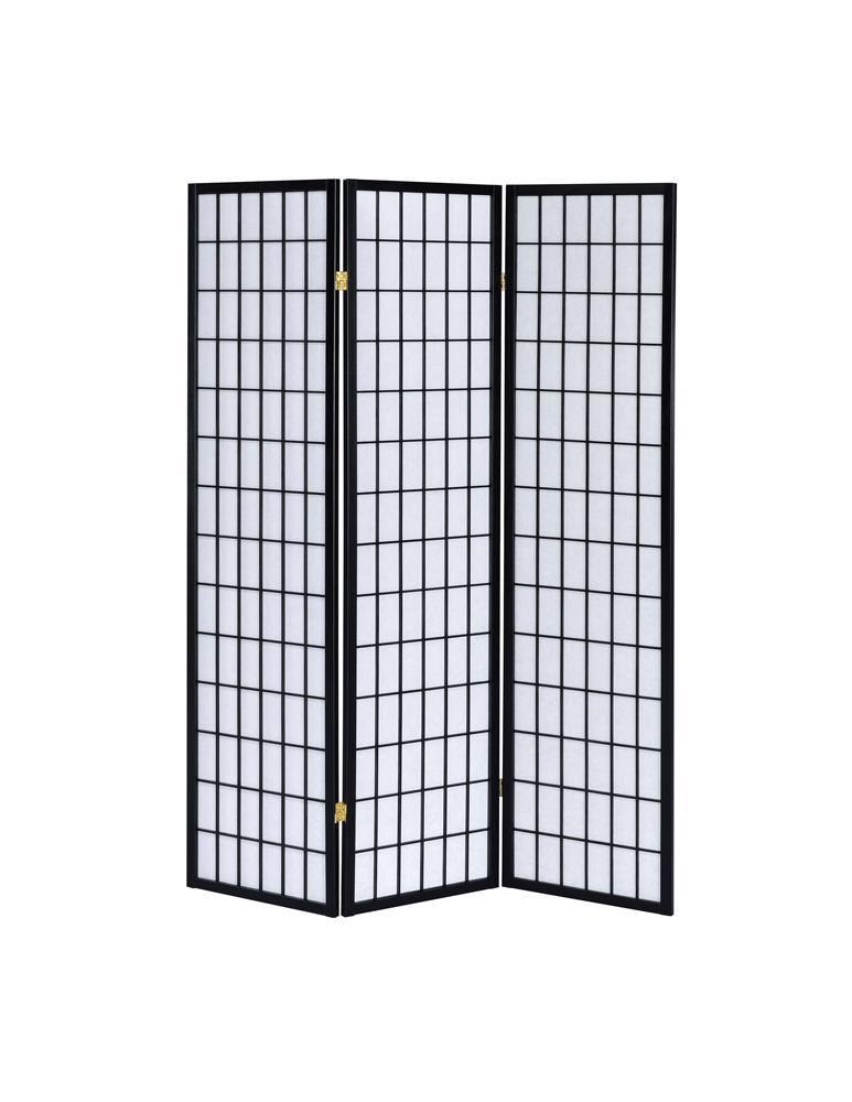 Shoji 3 Panel Room Divider Folding Screen, Natural
