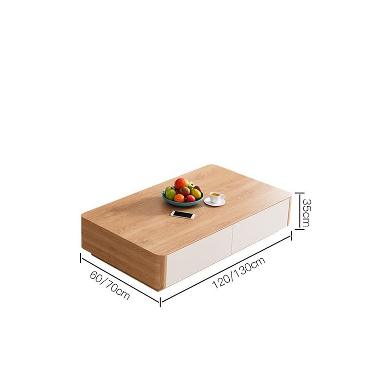 Mesa para Centro De Sala Coffee Table Solid Wood Tea House Modern Simple Small Nordic Living Room Table Coffee Table(B,S-120cm)