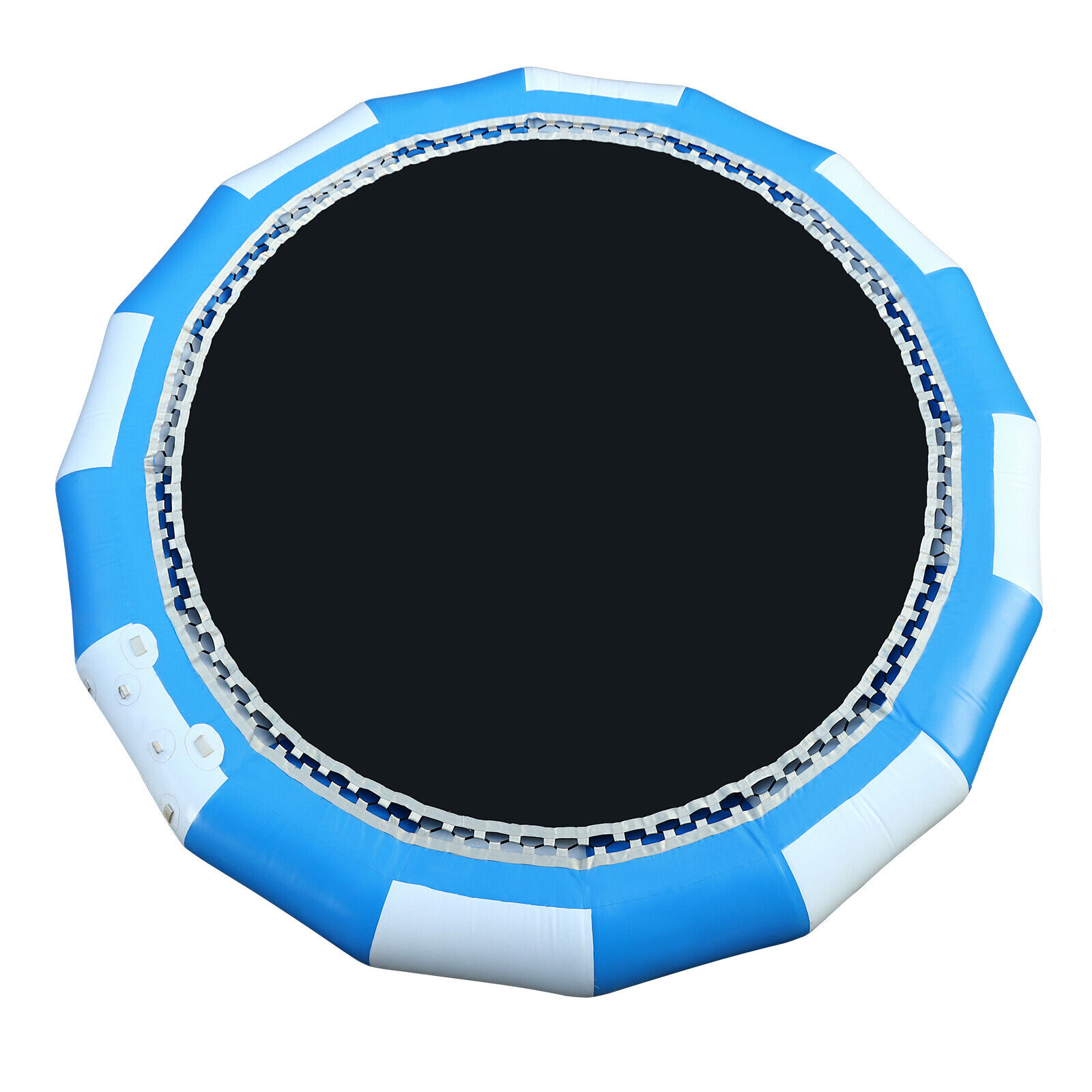 Oukaning 17Ft Inflatable Water Trampoline Jump Floated Water Bounce Playing Platform