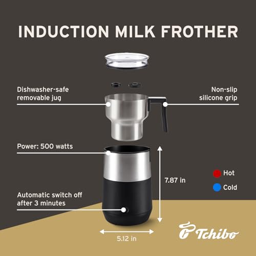 Tchibo Single Serve Coffee Maker Black - Automatic Espresso Coffee Machine - Built-in Grinder, No Coffee Pods Needed