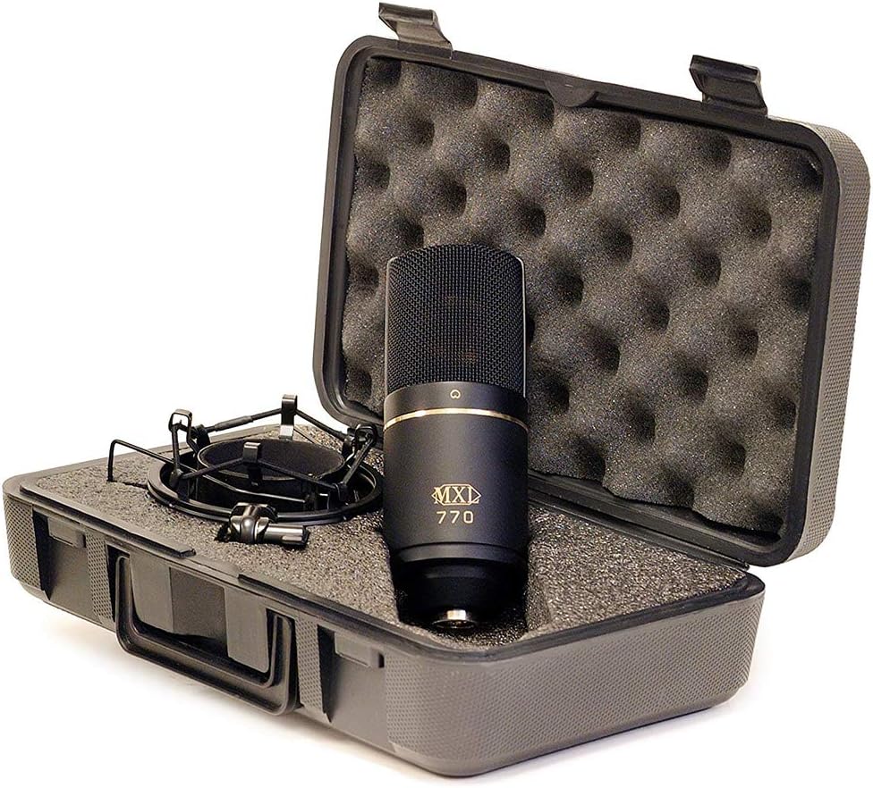 Motu M4 4x4 USB Audio Interface with MXL 770 Cardioid Microphone (Black), HPC-A30 Studio Monitor Headphones & XLR Cable Bundle