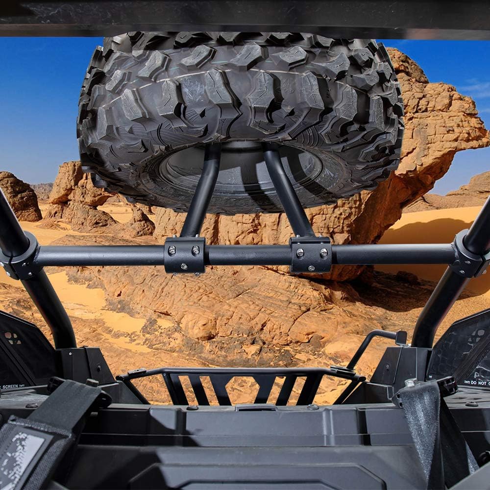 kemimoto RZR PRO XP Spare Tire Carrier, Heavy Duty Spare Tire Mount Holder Rack Compatible with 2020 2021 2022 Polaris RZR PRO XP / 4