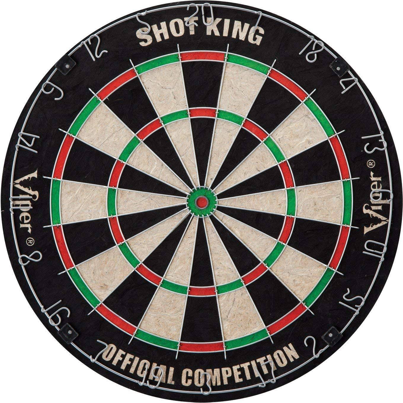 Viper Metropolitan Solid Wood Cabinet u0026 Sisal/Bristle Dartboard Ready-to-Play Bundle with Steel-Tip Darts, Integrated Storag