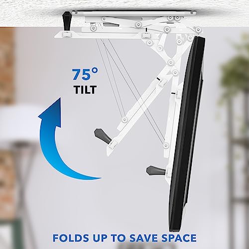 Mount-It Motorized Ceiling TV Mount with Remote, Electric Flip Down Pitched Roof Mount