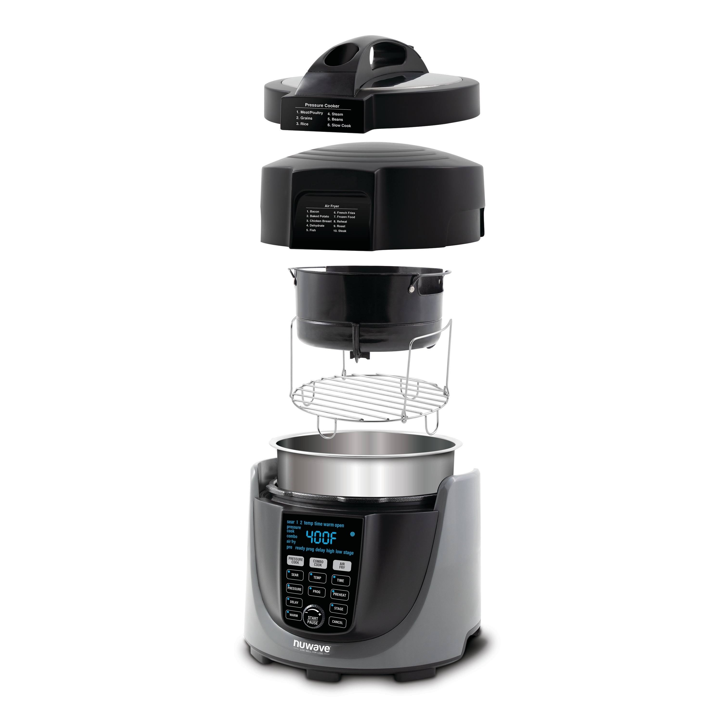 NuWave Duet Pressure Cooker / Air Fryer Combo, Multicolor, 6 qt