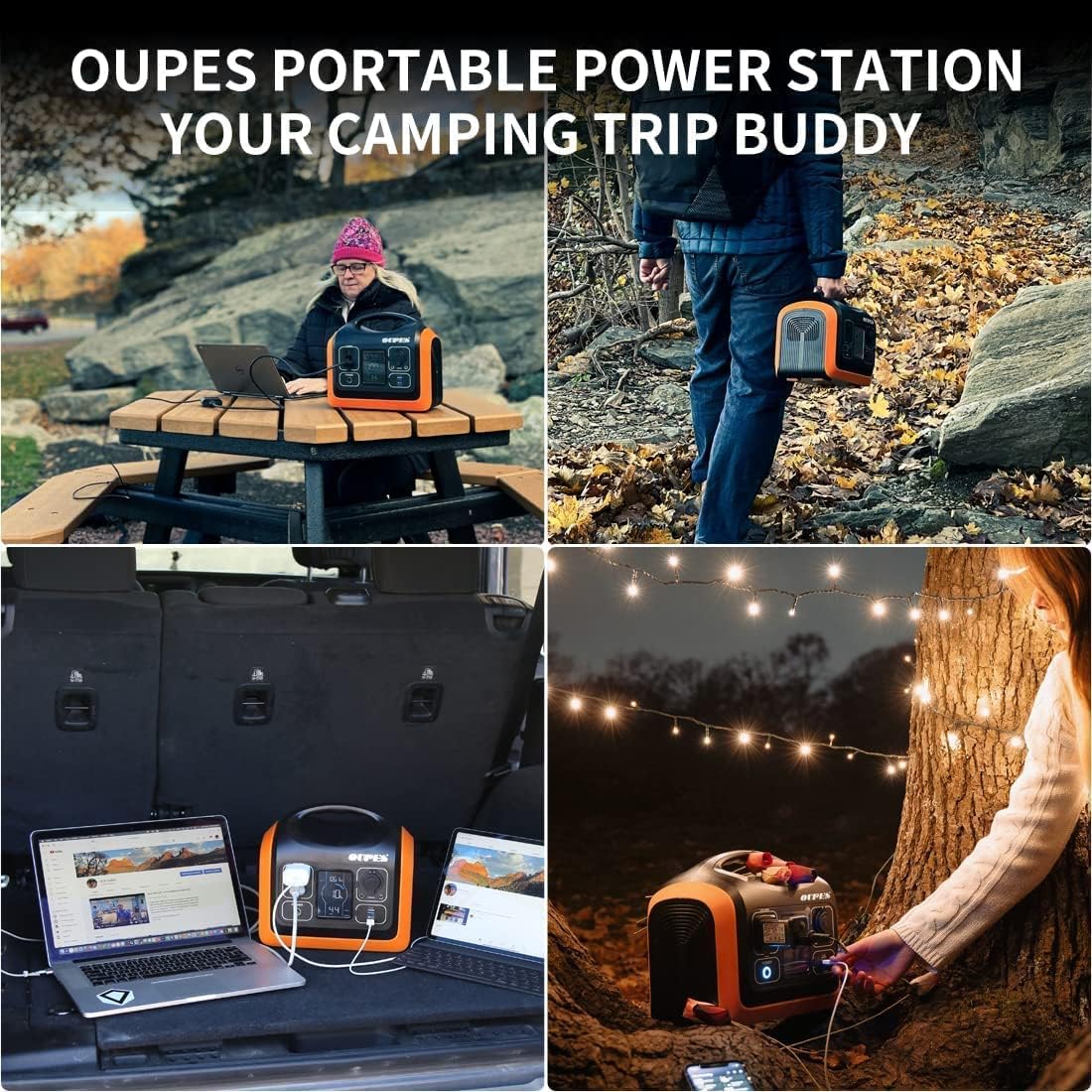 Solar Generator Explorer 1200w, OUPES Portable Power Station 992Wh(2200W Peak) LiFePO4 Power Station Battery Backup, Emergency Generator for Outdoor Camping Home RV