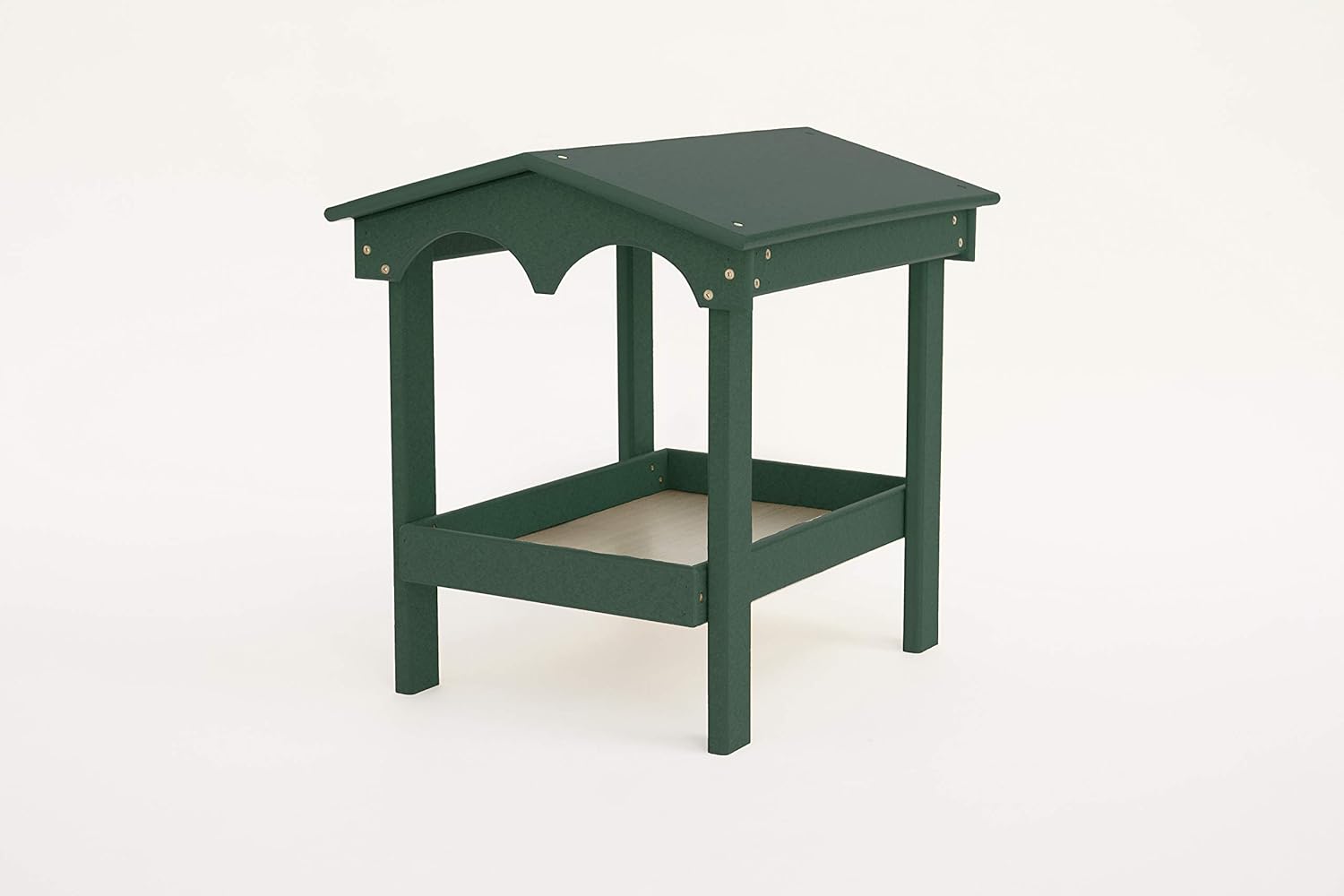 DutchCrafters Large Covered Ground Feeder for Birds and Wildlife, Made from Plastic Poly - Amish Made in America (Dark Gray)