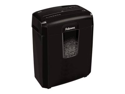Fellowes MicroCut Shredder with Wastebasket, 8 Sheet Capacity - Black
