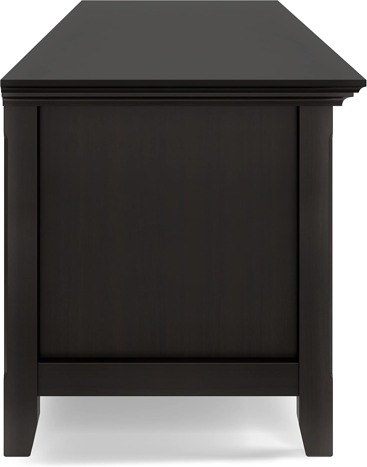 SIMPLIHOME Amherst SOLID WOOD Wide Transitional Media Stand for TVs up to 80 inches for The Living Room and Entertainment Center, 72 inch, Hickory Brown