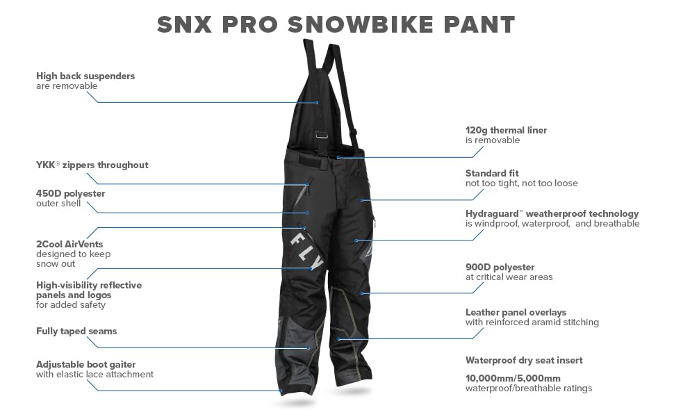 Fly Racing SNX Pro Snow Bike Snow Pants