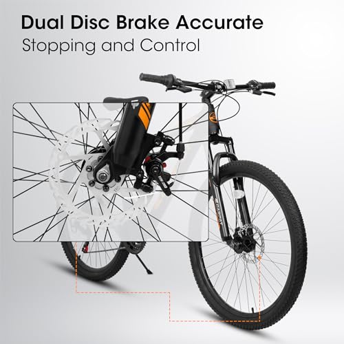 A26322 26-inch Mountain Bike Adult Aluminum Frame Shock Absorbing Front Fork Bike 21-Speed disc Brake Mountain Bike