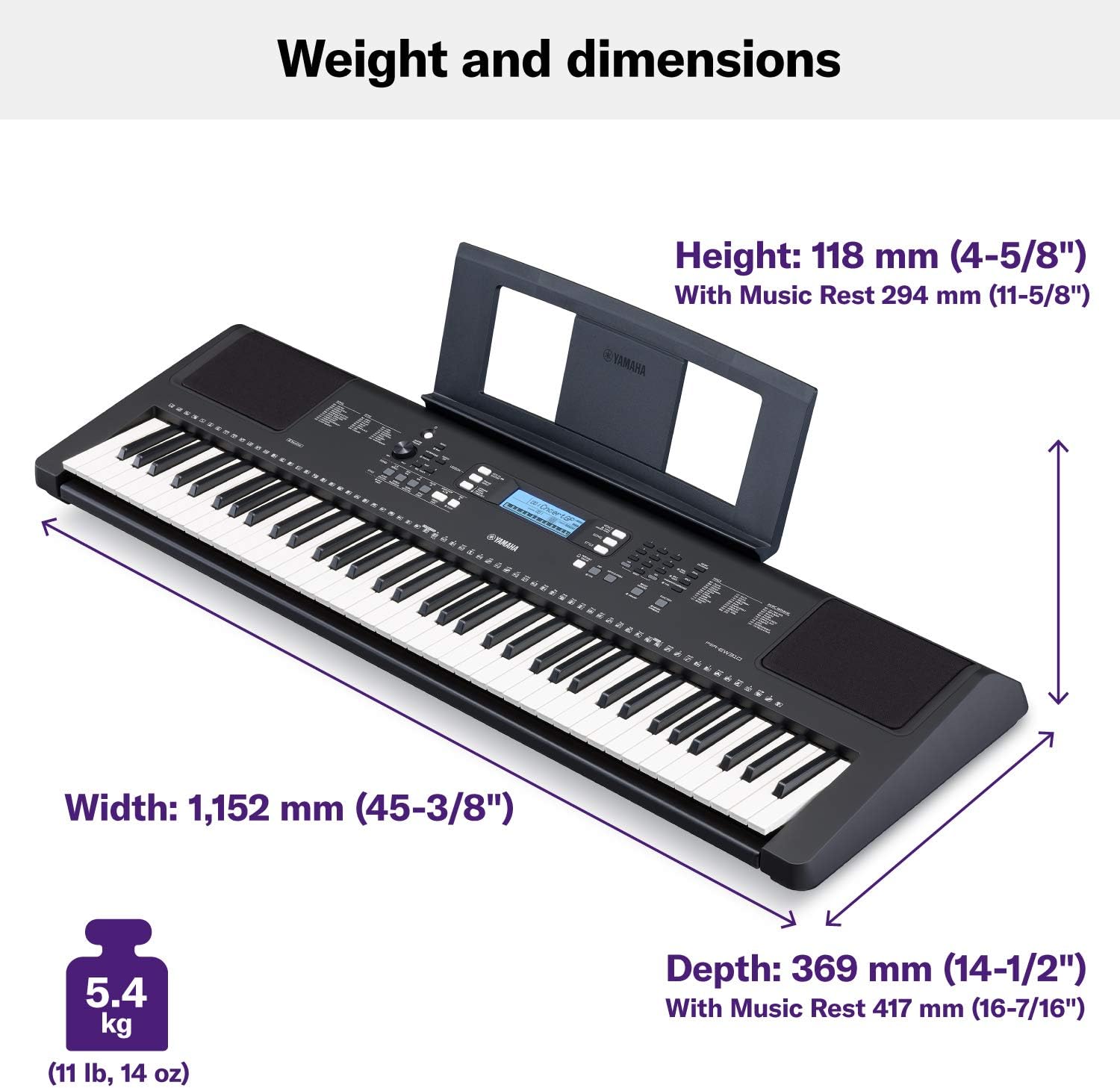 Yamaha PSR-EW310 76-key Portable Keyboard (Power Adapter Sold Separately)