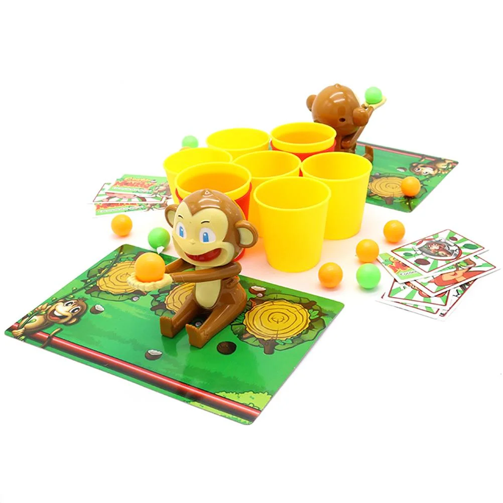 Worallymy Funny Monkey Shooting Basket Toy Party Board Game Parent-child Interactive Puzzle Game Family Battle Board Game