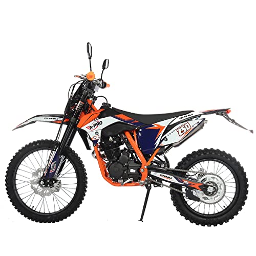 X-PRO Titan 250 DLX 250cc Dirt Bike with 5-Speed Manual Transmission, 21"/18" Wheels | All Lights, Electric/Kick Start, Zongshen Brand Engine