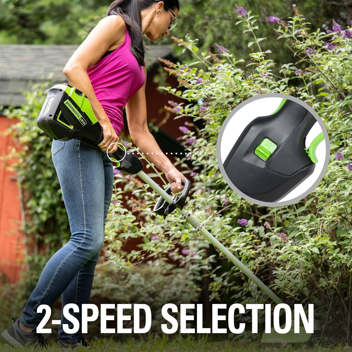 Greenworks 80V 21" Cordless Battery Push Lawn Mower w/ 4.0Ah Battery & Charger String trimmer tool only Kit
