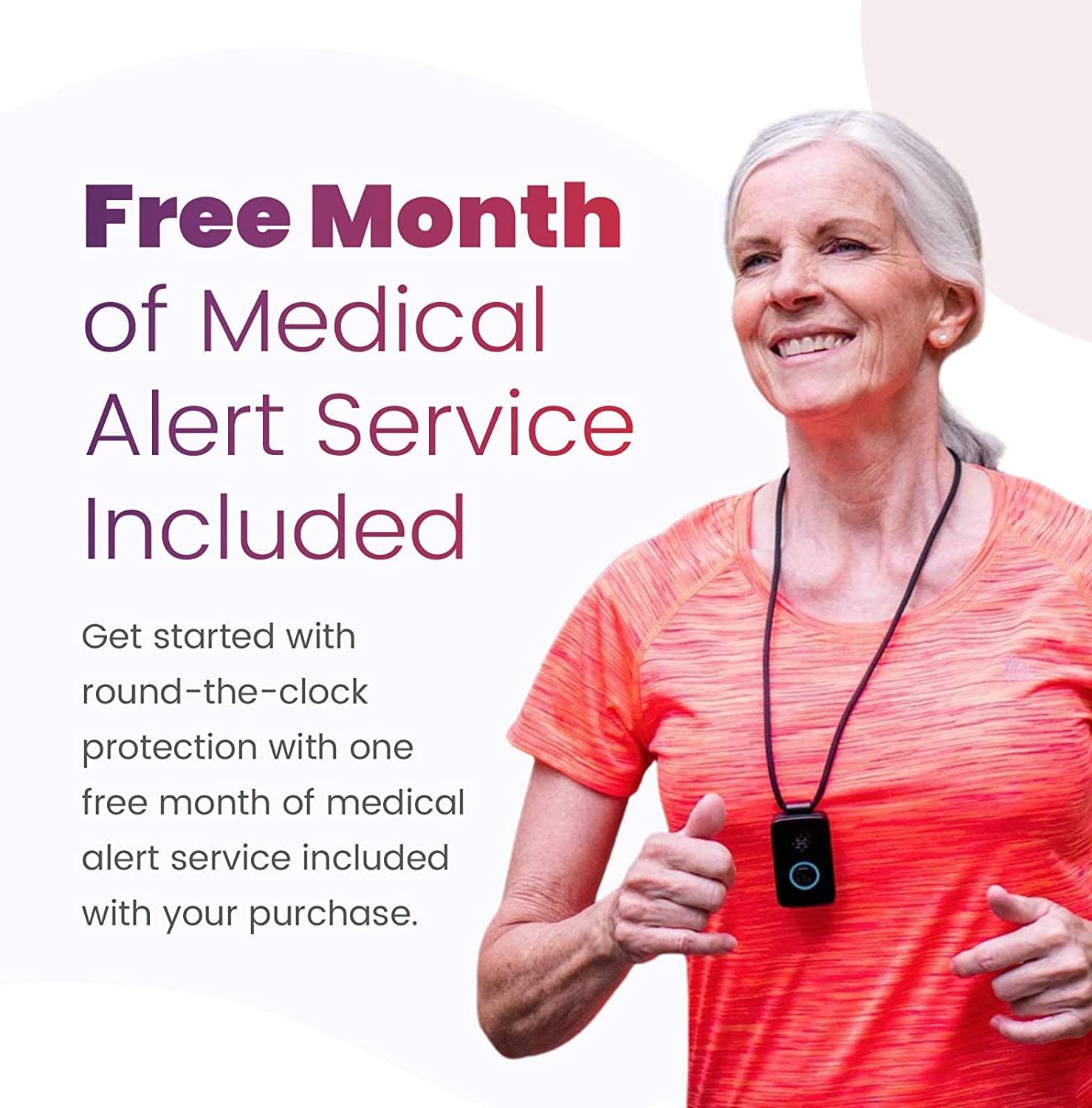 Medical Guardian On-The-Go Alert Button for Seniors — Water Resistant Medical Alert Call Button — 24/7 Wireless Emergency Button with Clear Two-Way Speaker — 4G LTE Cellular (1 Month Included) Pack of 2