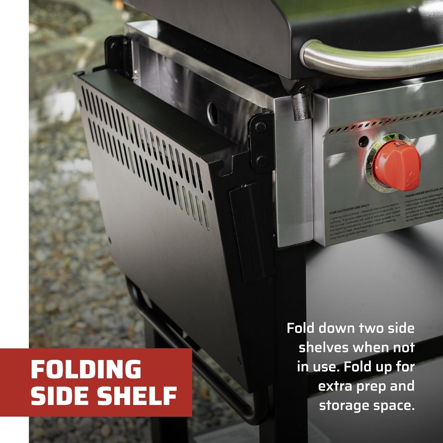 Camp Chef Flat Top 600 with Lid Hood - Flat Top Gas Grill with Griddle & Wind Deflectors for Outdoor Cooking Equipment