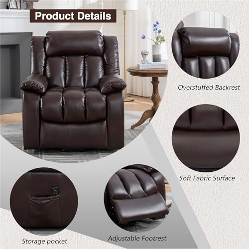 Lift Recliner Chair,Electric Power Recliner with 8-Point Massage and Heating System,Easy Assembly,Tool-Free Setup,Zero-Gravity Comfort,for Elderly, Home Theater,with 360 lbs Support (Beige)
