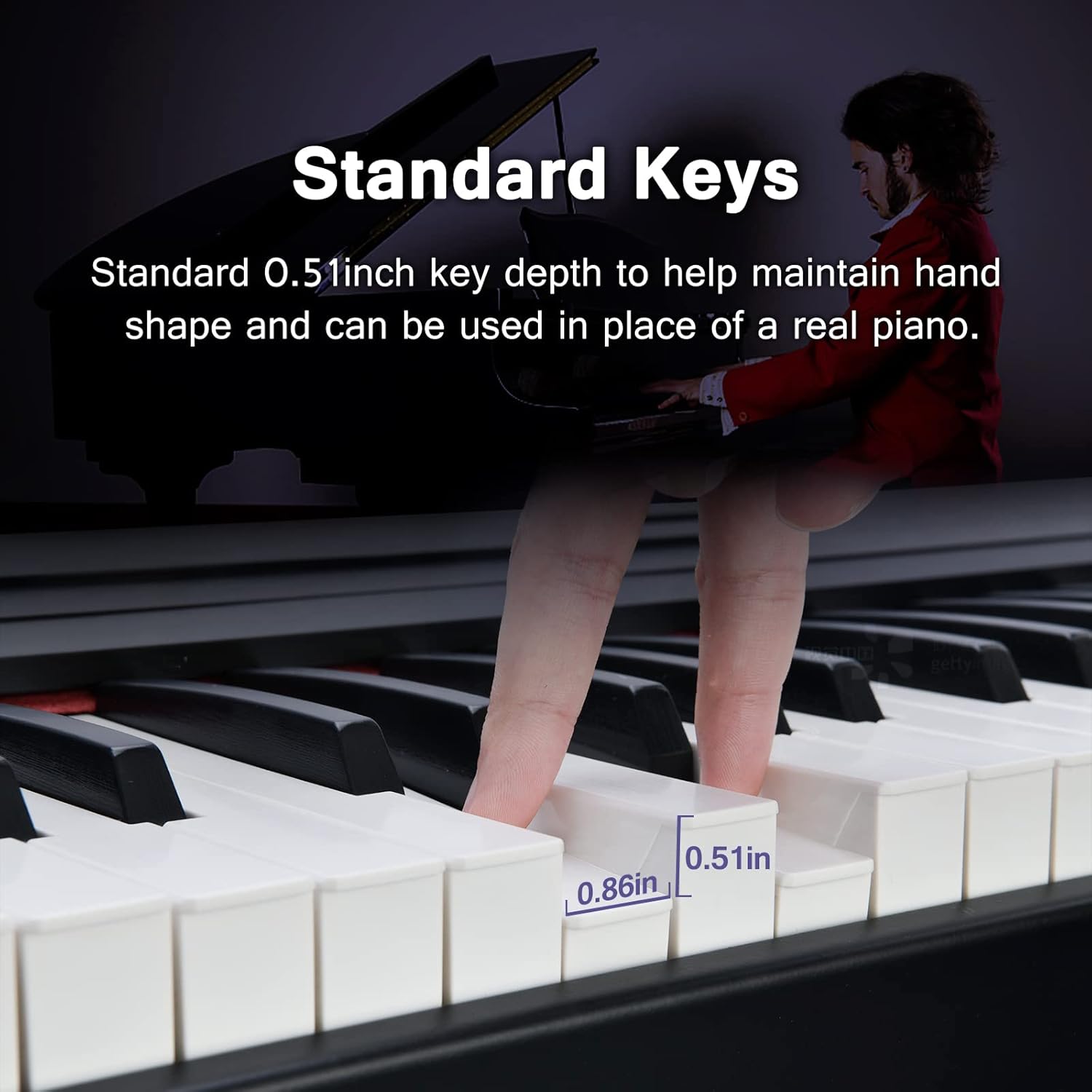 Starfavor 88 Key Digital Piano Beginner Electric Keyboard Full Size with Semi Weighted Keys Dual 30W Speakers SP-10 Bundle include Sustain Pedal, Power Supply, Stand, Piano Stickers