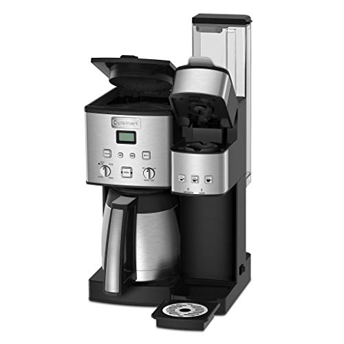 Cuisinart SS-20P1 Coffee Center 10-Cup Thermal Coffeemaker and Single-Serve Brewer, Stainless Steel GTF Gold Tone Coffee Filter, 10-12 Cup Cone, Burr Mill
