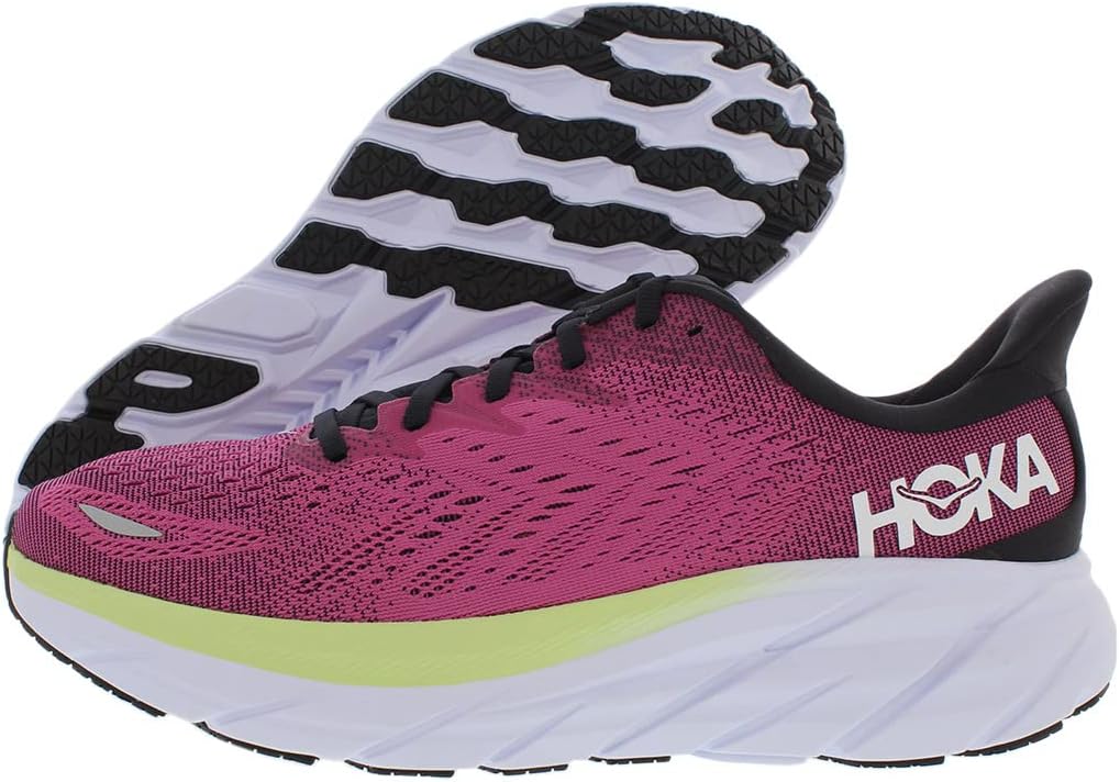 HOKA ONE ONE Clifton 8 Womens Shoes Size 6.5, Color: Blue Graphite/Ibis Rose