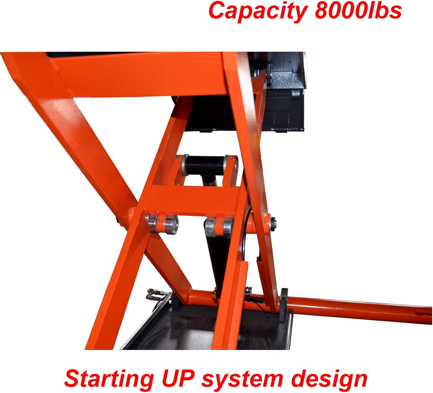 KATOOL Mid Rise Scissor Lift 8000lbs Penumatic Release Auto Lift 220V/1PH Automotive Lift for Home Shop Garage