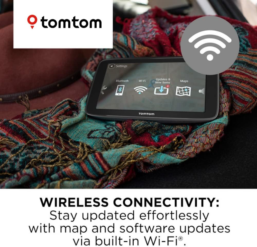 TomTom Go Comfort 5 Inch GPS Navigation Device with Updates via Wi-Fi, Real Time Traffic, Free Maps of North America, Smart Routing, Destination Prediction and Road Trips