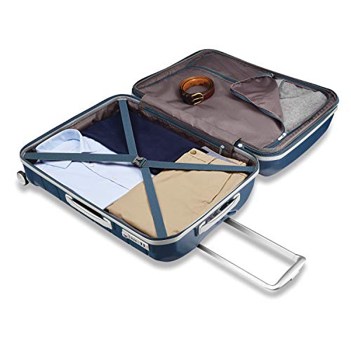 Samsonite Freeform 21-Inch Hardside Carry-On Luggage - Hardshell Carry-On Suitcase - TSA, Airline-Approved - Expandable Hard Shell, Smooth Rolling Spinner Wheels for Lightweight Travel - Navy