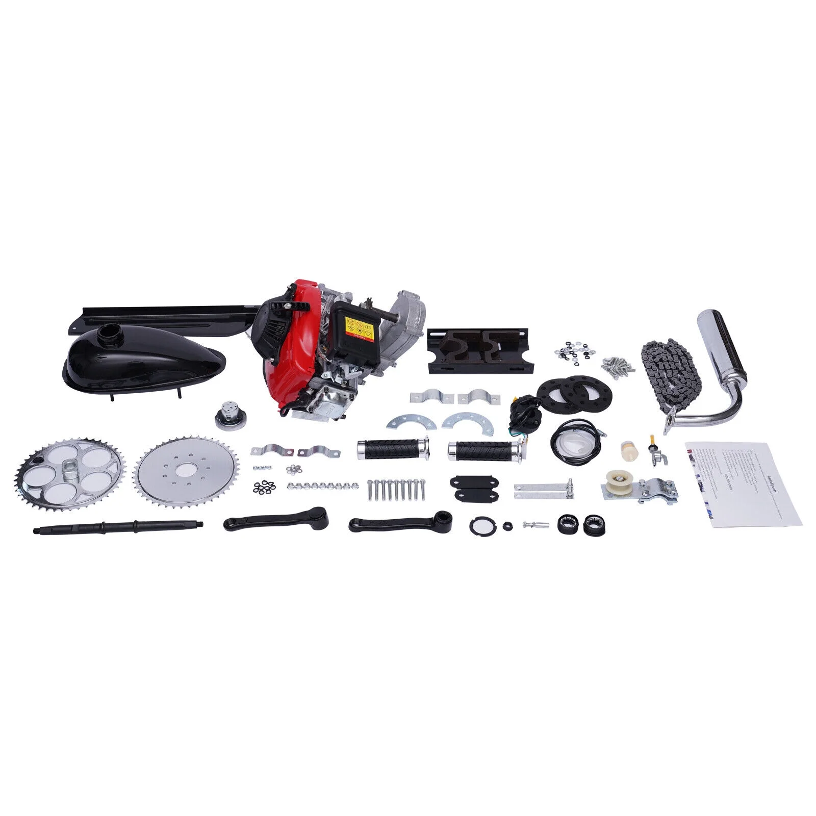 Miumaeov 49CC 4-Stroke Motorized Bicycle Kit Gas 28’’ V Frame Bike 26’’ ATV Bike Petrol Bike Engine Air-Cooled System Single Cylinder Chain Drive Bicycle Scooter Conversion kit